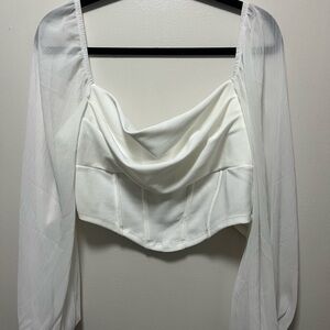 SHEIN white crop top